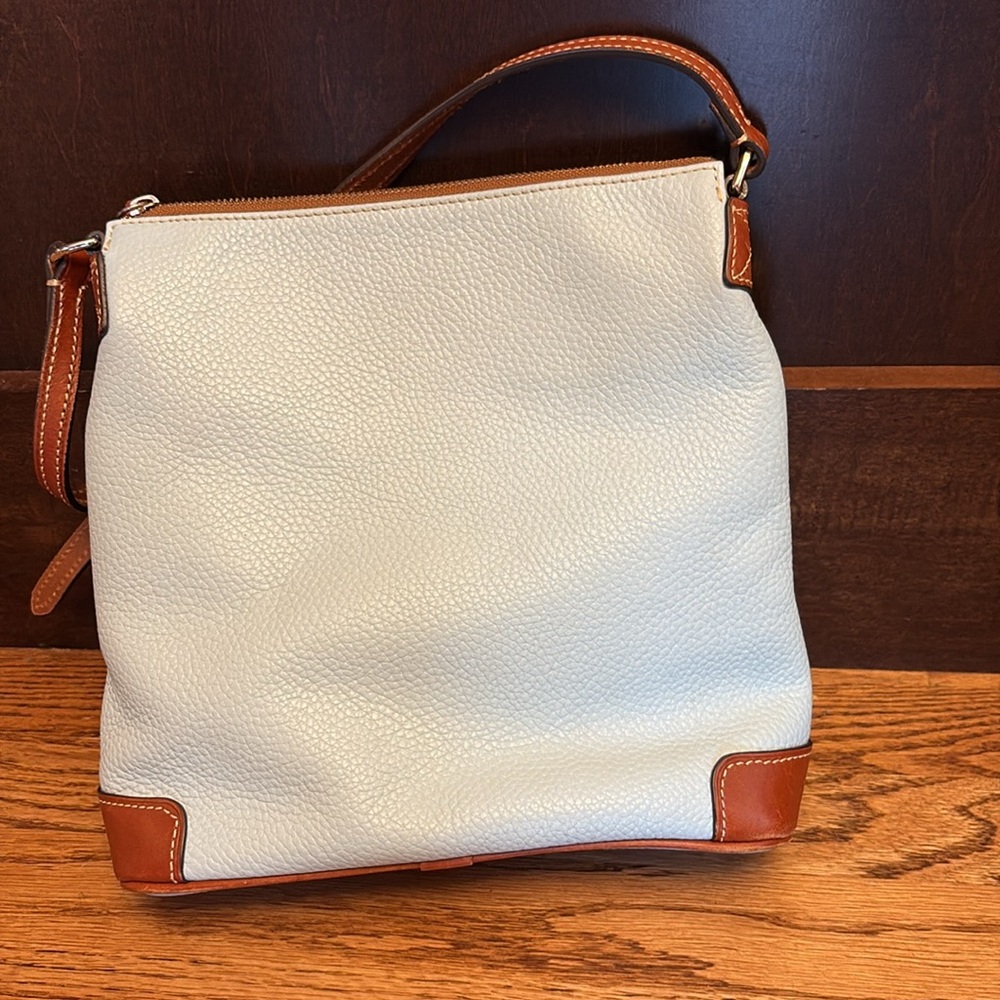 Dooney & Bourke Blue and Brown Crossbody Bag with Leather Trim - Picture 10 of 11